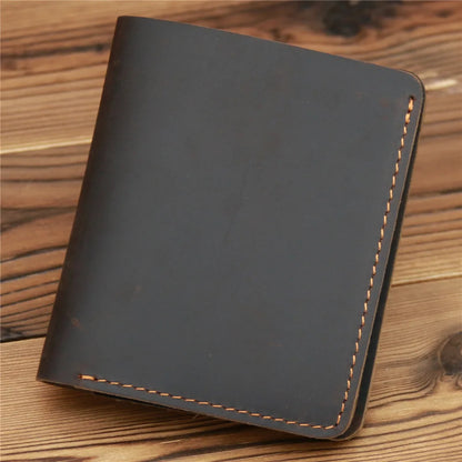 Top Genuine Leather Men's Wallet Retro Driving Licence Wallets for Men Durable Leather Portfel Male Cartera Hombre Purse for Men