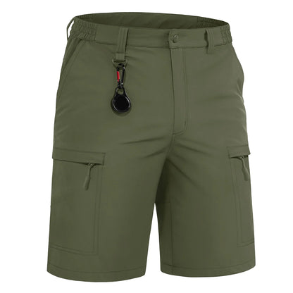 Summer Moisture Wicking Casual Shorts Mens Cargo Work Shorts Running Jogging Sports Bottoms Nylon Rip-Stop Short Pants