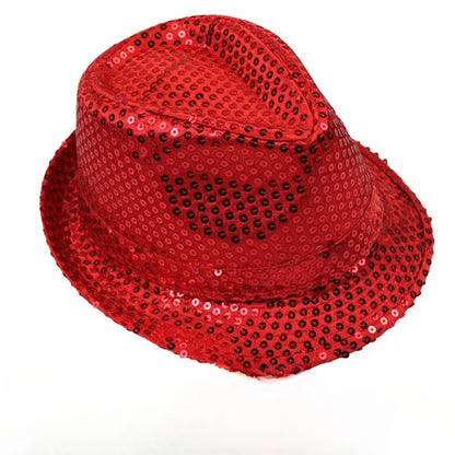 British Top Jazz Hat Bucket Hat Men Women Stage Performance Sequin Hat Shining Christmas Fedoras Party Parent  Hat Hollween