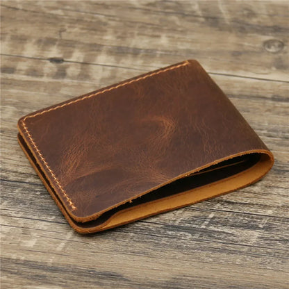 Men's Crazy Horse Leather Wallet, Genuine Leather Wallet, Card Bag, Simple Retro European and American Style, Mens Purse 2026