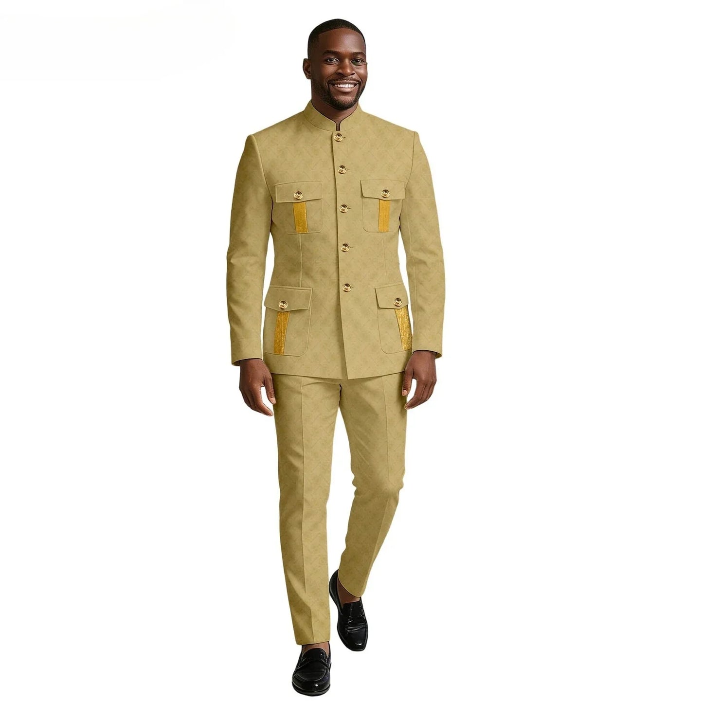 New Men's Suit 2-piece Business Formal Blazer Double-breasted Design Groom Tuxedo for Wedding XS-6XL Outfit