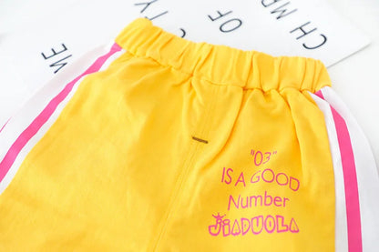 New Spring Autumn Baby Boy Girl Clothes Suit Children Casual Letter Jacket Pants 2Pcs/Set Toddler Cotton Costume Kids Tracksuits