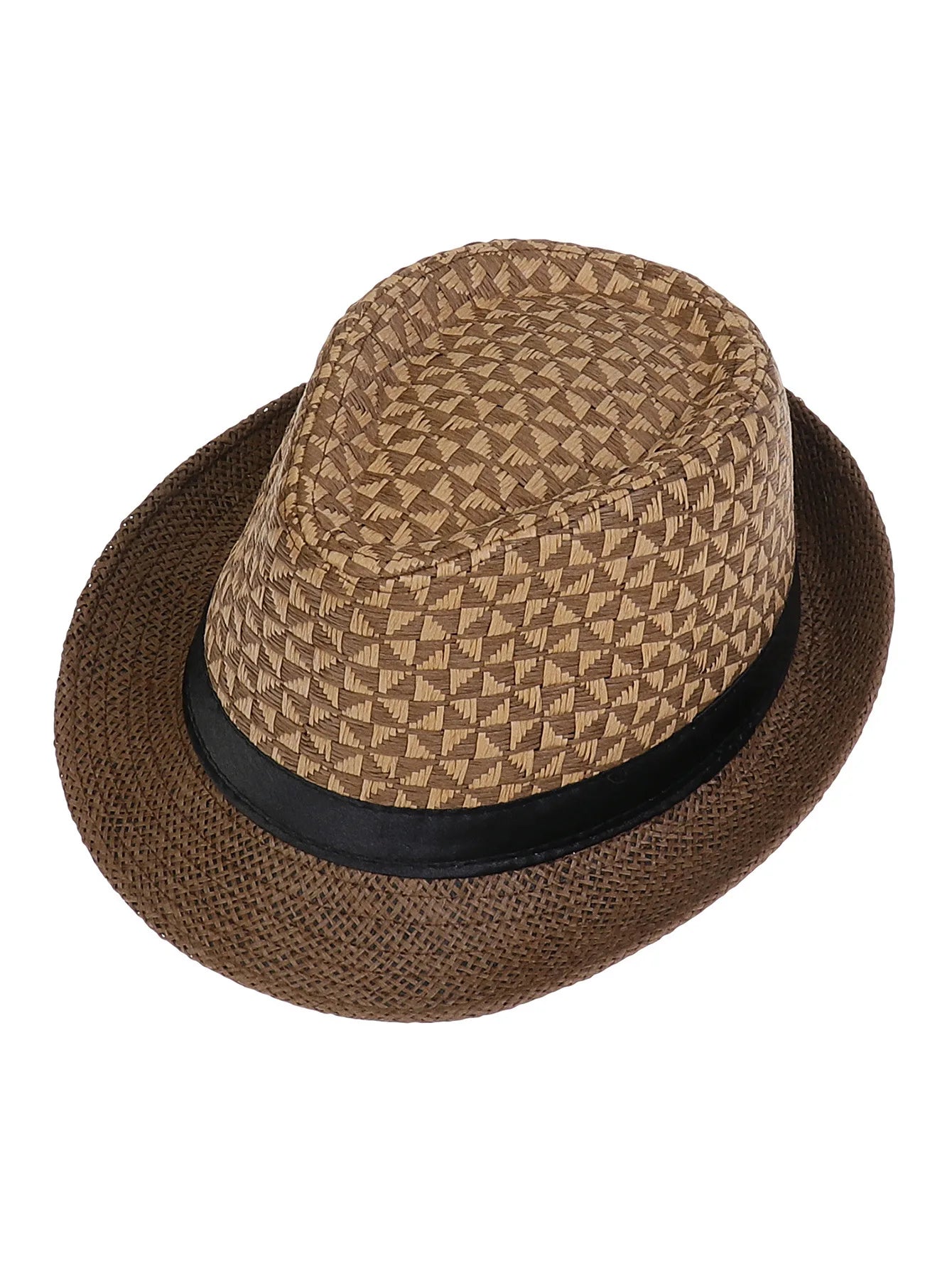 Men's Hat Woven Straw Sunshade Hat Casual Buckle Beach Sun White Wedding Black Belt Fedoras Jazz Hat Panama Cap