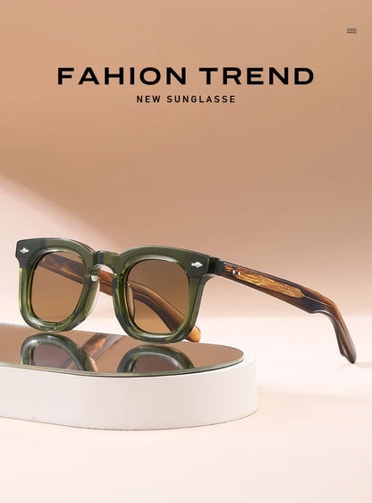 2025 Fashion Retro Handmade Acetate Women Polarized Sunglasses Outdoors UV Protection Men Sunglasses Support Prescription Lenses