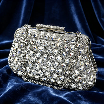 Elegant 2026 Champagne Peep Toe Heels with Diamond Accents - Luxurious Italian Design Pumps & Matching Bag Set for Parties
