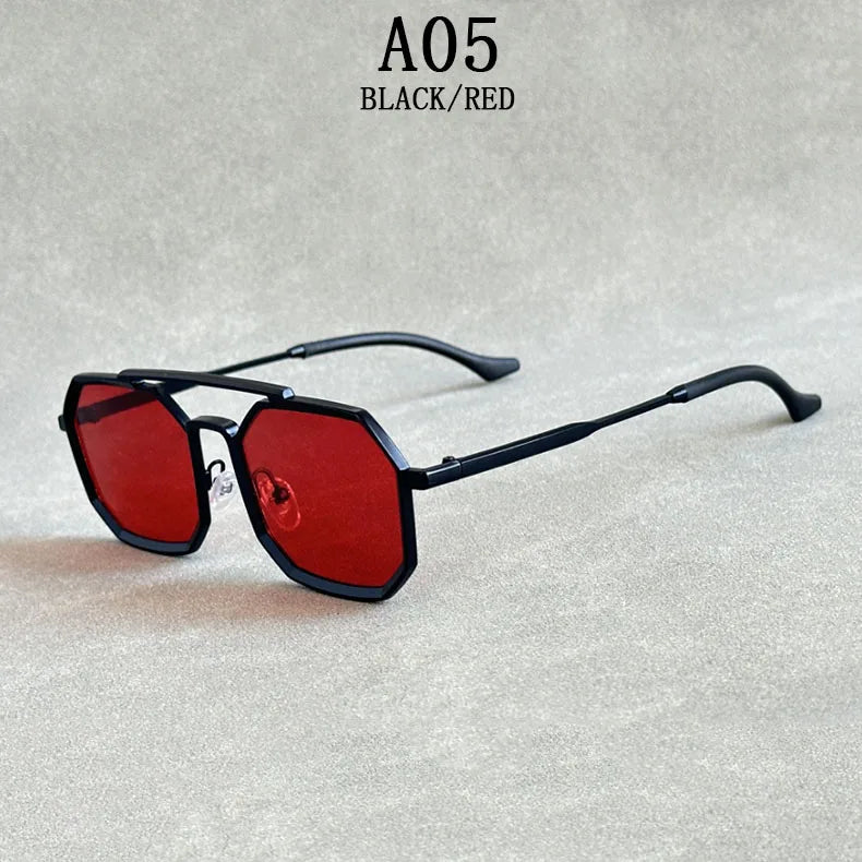 Metal Punk Square Sunglasses For Men Luxe Vintage Steampunk Sunglasses Women Trendy Retro Fashion Glasses Gafas De Sol Hombre