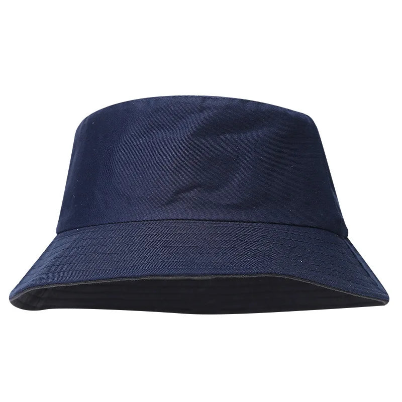 Spring Summer Unisex Solid Color Fisherman Cap Foldable Bucket Hat Outdoor Sunscreen Hat Caps Fashionable Double-sided Basin Hat