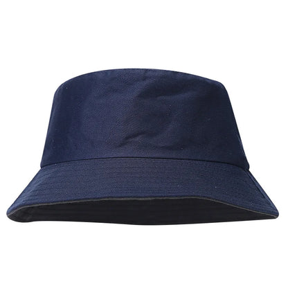 Spring Summer Unisex Solid Color Fisherman Cap Foldable Bucket Hat Outdoor Sunscreen Hat Caps Fashionable Double-sided Basin Hat