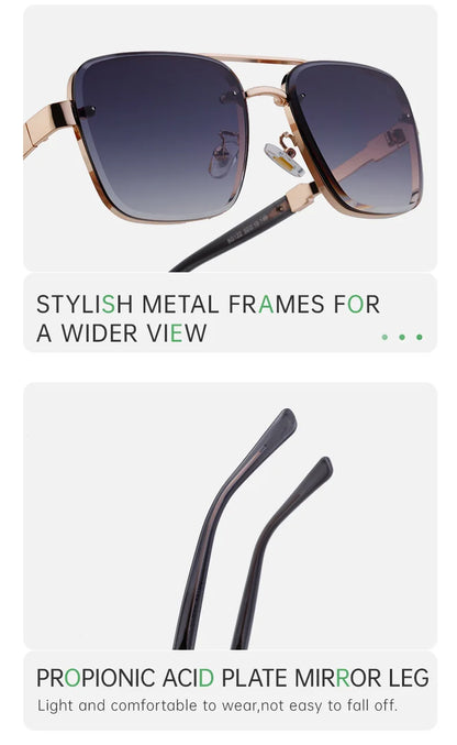 Retro Square Sunglasses For Men Sunscreen Vintage Sunglasses Women Trendy And Fashionable Fashion Glasses Gafas De Sol Hombre