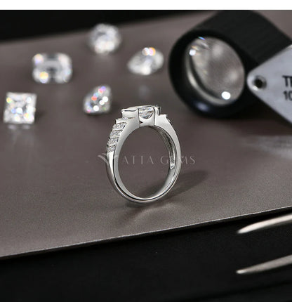 Mariquise Cut 1CT Moissanite Ring For Women Men 925 Sterling Silver 18K Gold Plated Engagement Jewelry with Certificate