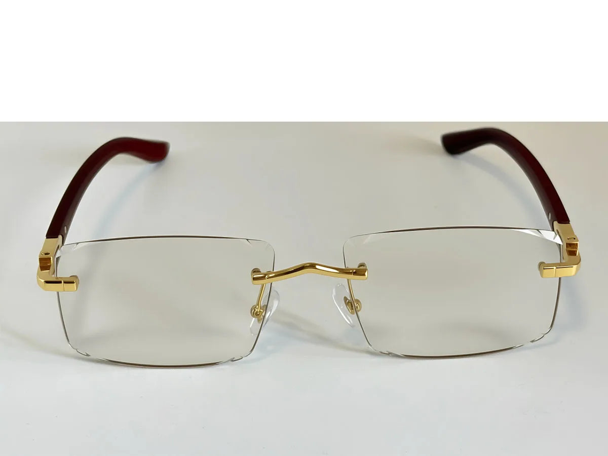 Rimless Sunglasses Women Trendy Gradual Change Square Fashion Glasses Luxury Vacation Sunscreen Sunglass Men Lentes De Sol Mujer