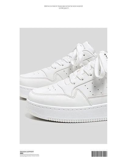 Spring and Summer Men's Shoes, New Breathable Sneakers, Men's Trendy and Versatile Thick-Soled White Shoes, Sports and Casual Sneakers