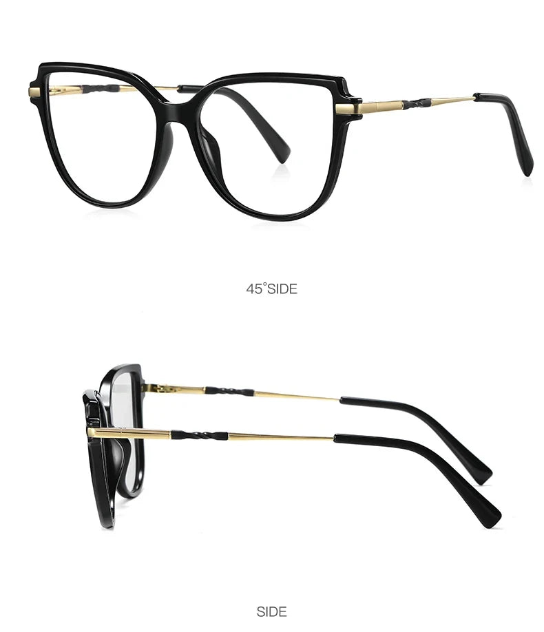 Stylish Large Frame Simple Geometric Design Anti-blue Light Reading Glasses Customized Prescription Available PFD2210