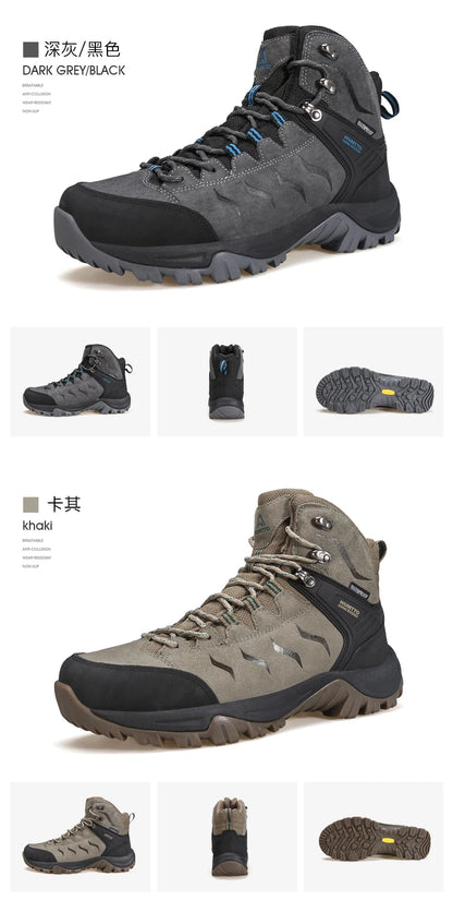 Hiking shoes Men's waterproof hunting Boots Tactical Desert Combat Ankle trekking Boots Male Women warm Leather Sneakers