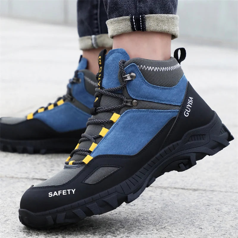 security boots for men work safety sneakers high quality Work shoes with steel toe anti slip anti puncture indestructible shoes