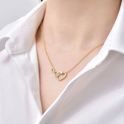 Certified 4mm&1.3mm VVS1 D Moissanite Necklace Collar Plata 925 Sterling Silver Infinity Heart Shaped Pendant Necklaces