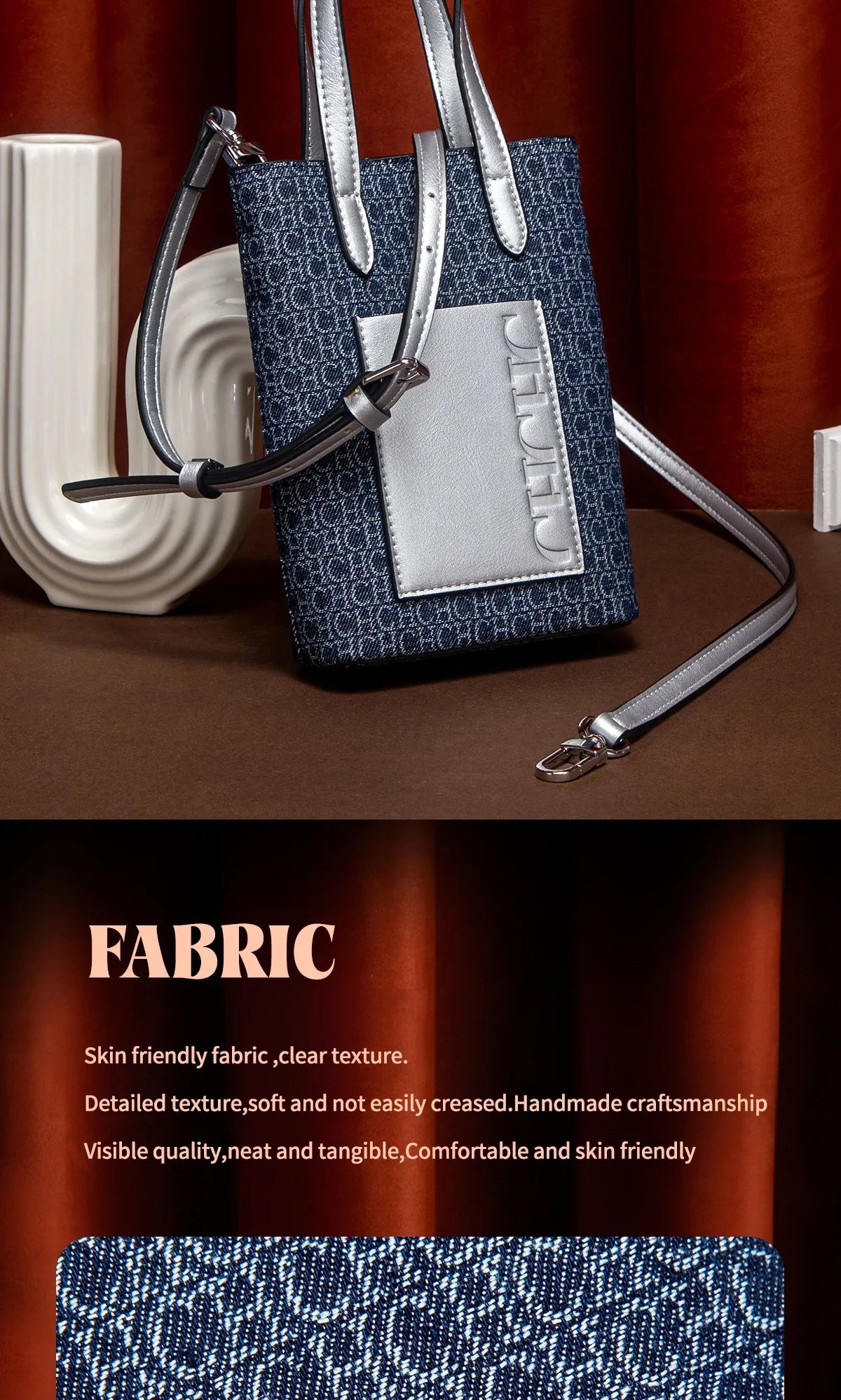 Casual Simple Handbag Mobile Phone Bag Autumn New Collection Women's Cowboy Shoulder Bag