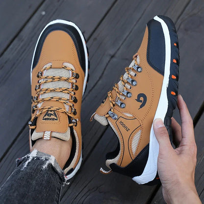 Hiking Boots Men's Black Sneakers Waterproof and Durable Mountaineering Shoes, Vulcanized Shoes for Men Size 39 48 Elegant Shoes