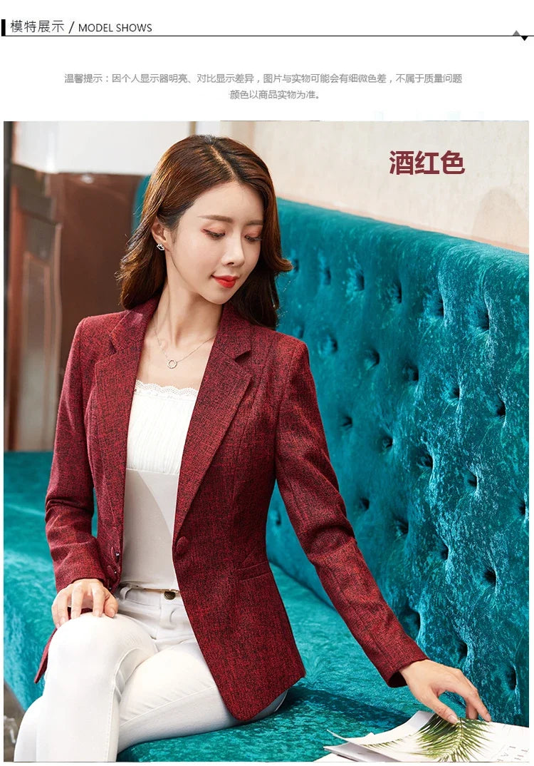 Fashion Women Blazers Jackets Work Office Lady Suit 2025 Slim Single Breasted Business Female Blazer Coats Formal Veste Femme