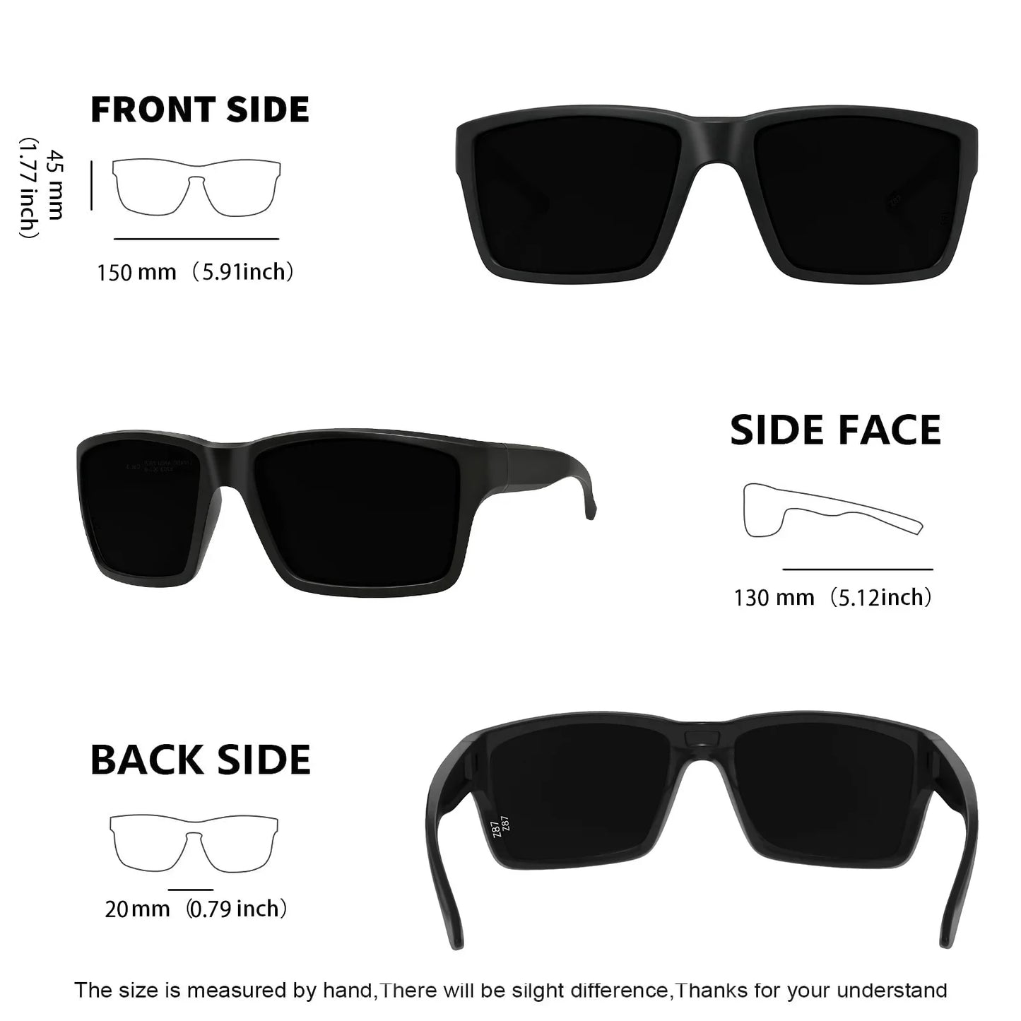Z87 XL Safety Sunglasses for Men Big Head Fit TR90 Durable UV400 Outdoor Work & Driving 8703