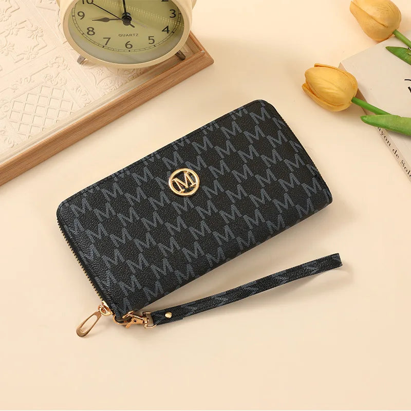 New Zipper Long Wallets Women Men Coin Purses Multi-card Slot Cards Holder Handbags Billfold Wristlet Wallet Clutch Money Bags