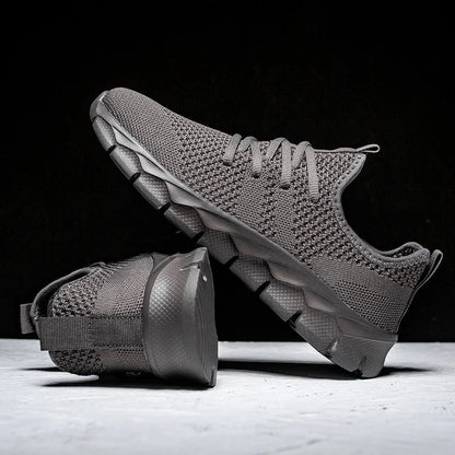 Men's shoes Four Seasons new plus size Flying weaving Lightweight Breathable Casual Sports Shoes Soft Sole Outdoor Running Shoes