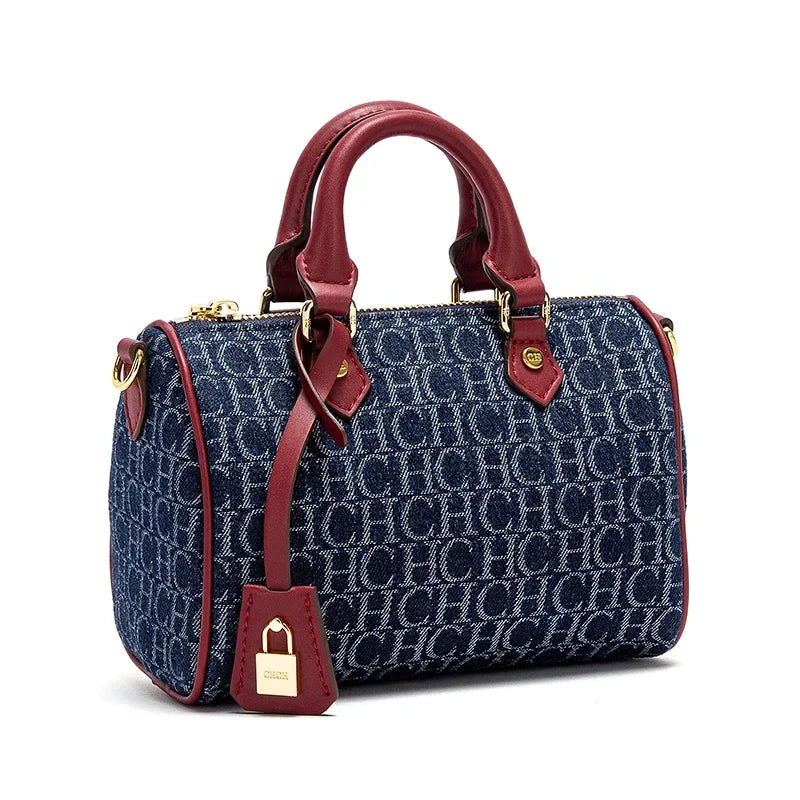 New Cowboy Splicing Pillow Bag Women's Shoulder Bag 2025 Casual Party Women's Handbag