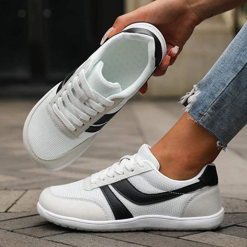 Women's Shoes Sneakers Wide Toe Barefoot Casual Wide Last Fashionable Canvas Black Flat Board Shoes Breathable Mesh Men's Shoes