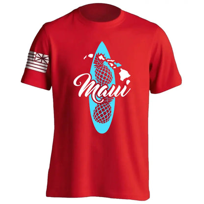 Men's Cotton Shirt OAHU HAWAII SURFING Distressed TShirt Unisex Surf Board Beach Tee Tops Summer Fashion Casual Short Sleeves