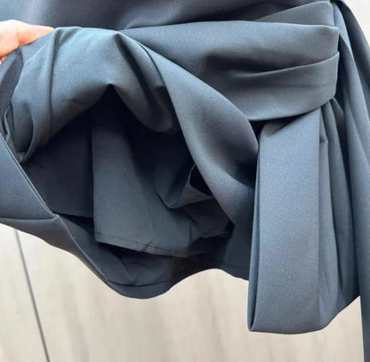 2026 Spring and Summer Design Sense Niche French Temperament Pleated Bow Streamer Hip Skirt for Women Ladies