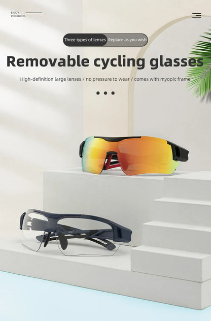 Polarized Cycling Glasses Men Sports Sunglasses Road MTB Mountain Bike Bicycle Riding Protection Goggles Eyewear 5 Lens
