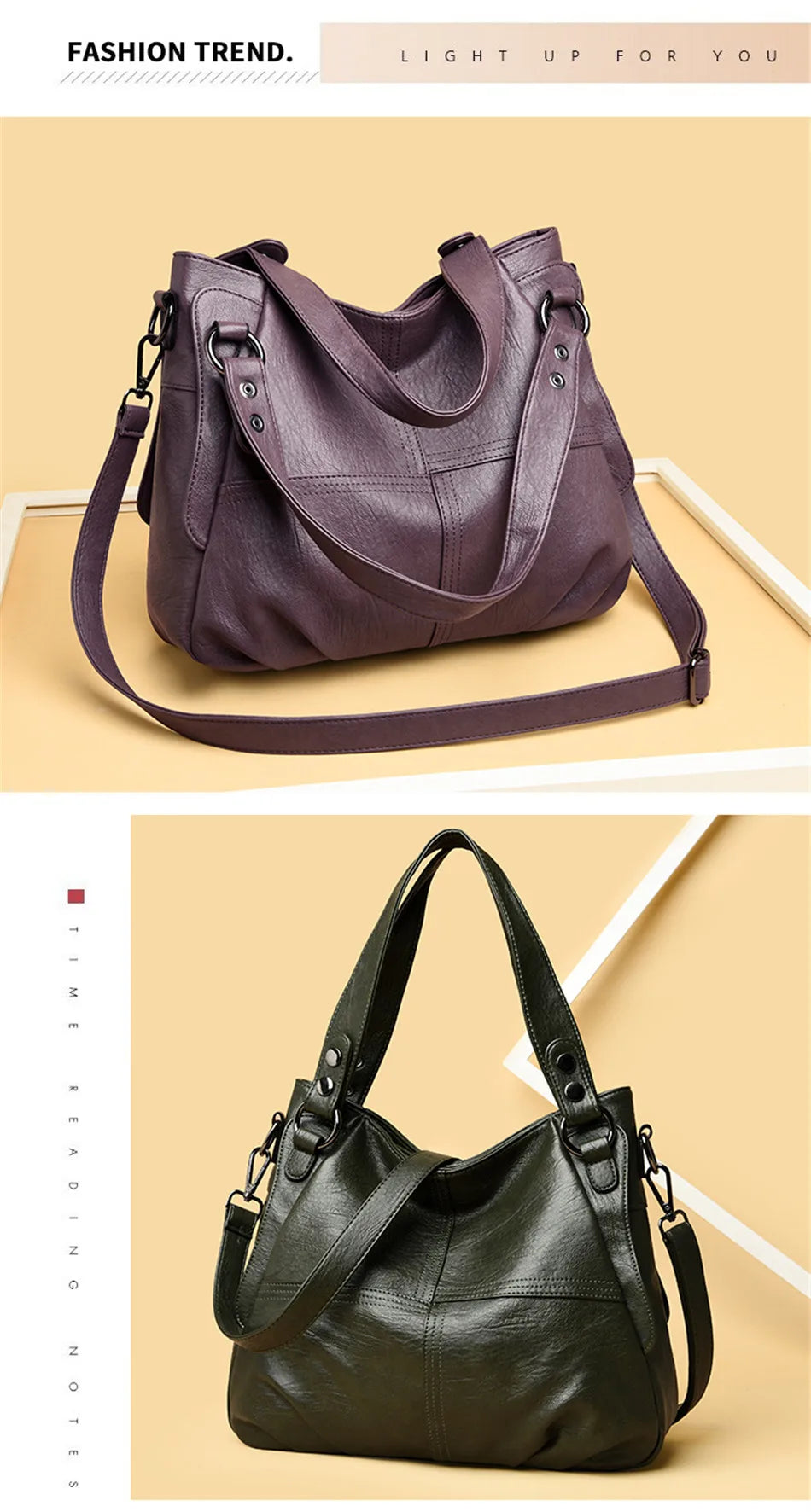 2024 Trend Large Capacity Genuine Tote Shoulder Bags Fashion Top-Handle Bag High Quality Leather Sac Casual Design Handbag Purse