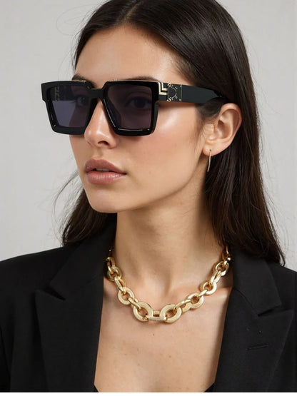 Square Sunglass Men Retro Millionaire Sunglasses Women 2025 Trendy Vintage Vacation Fashion Glasses Gafas De Sol Hombre Lunette