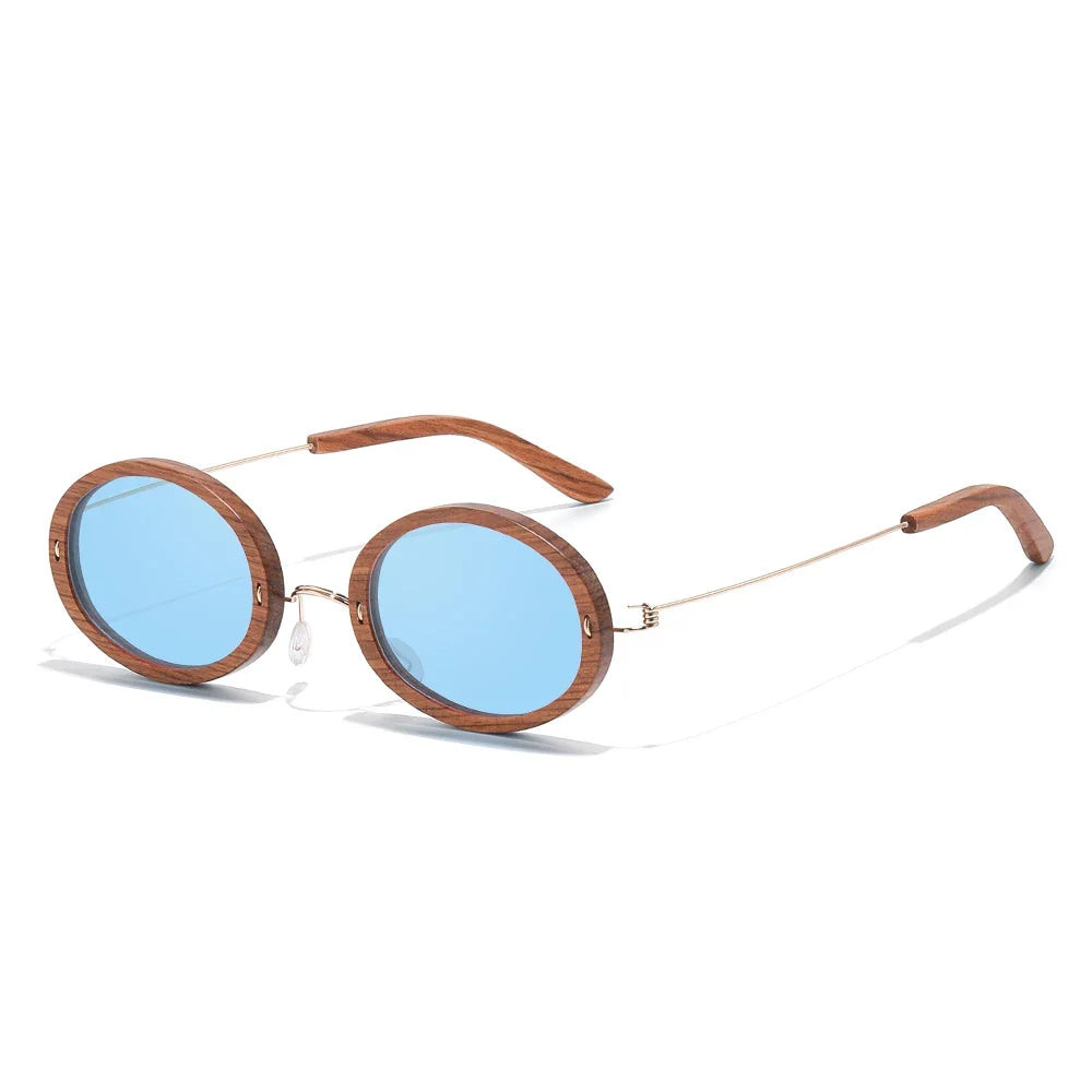 Wooden Aduit Sunglasses Brazilian rosewood Handmade Polarized Glasses Mirror Coating Lenses Eyewear With Gift Box 2103