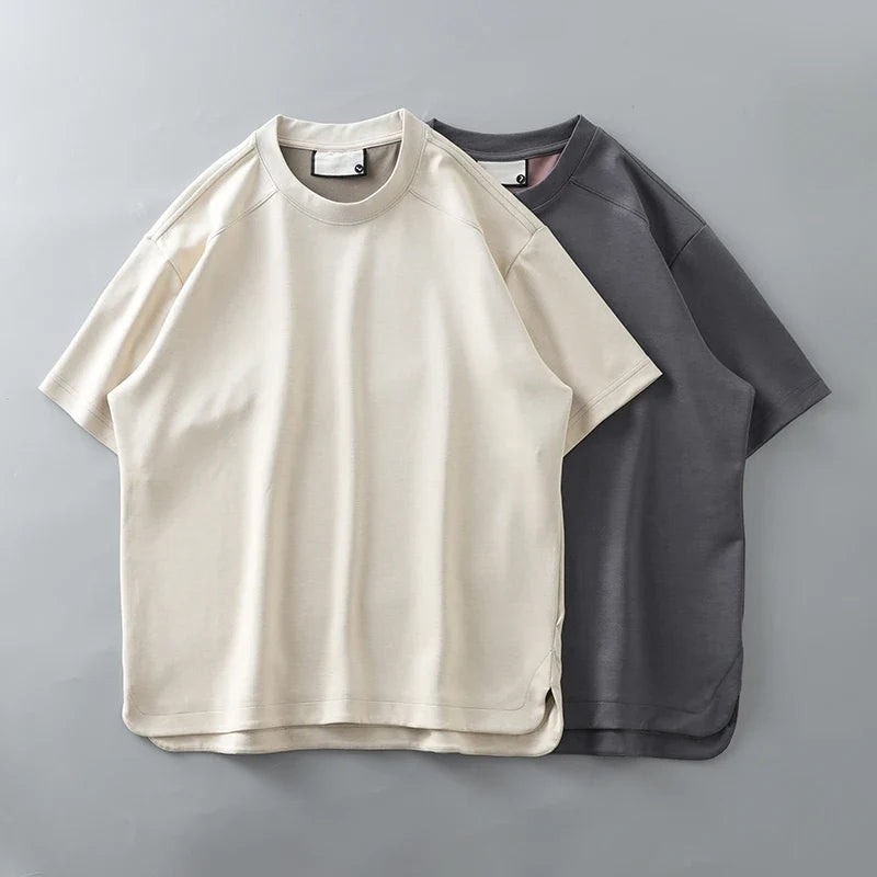 Modal Fabric T Shirts for Men 2025 Summer New Coolness Quick-Drying Shorts-Sleeve Tops Oversized Men's Clothing