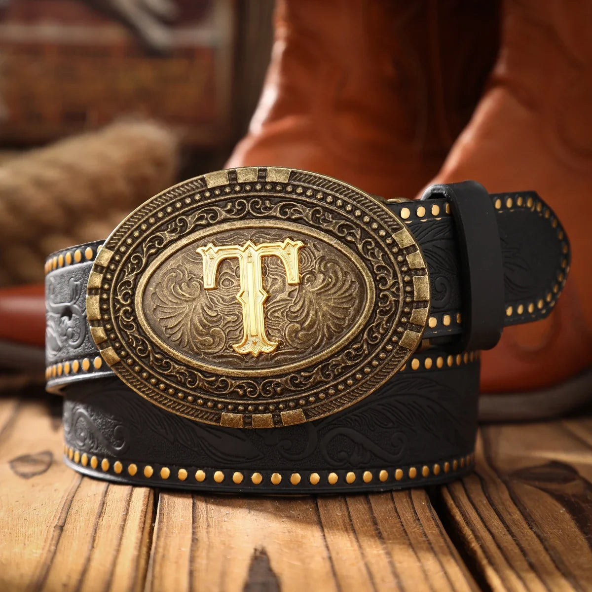 A Men's and Women's Casual Retro Belt Western Style! PU Leather Belt with Metal Buckle, Suitable for Daily Work Wear
