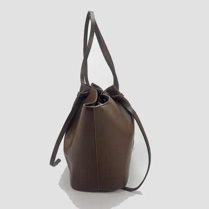 2026 New Large Capacity Trapeze Women Shoulder Bags Designer Metal Lock Handbags High-Quality Pu Leather Big Tote Commute Bag