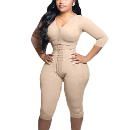 Fajas Colombianas Full Body Support Arm Compression Girdle Women's Shapewear With Built In Bra Corset Slimming Sheath Flat Belly