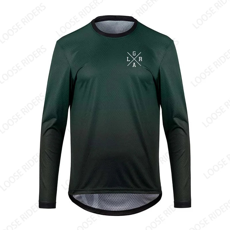 Men's Motorcycle Lrga Jersey MTB BMX Mountain Bike T-Shirt Long Sleeve Downhill Loose Rider Jersey MX Endurance Race Clothing