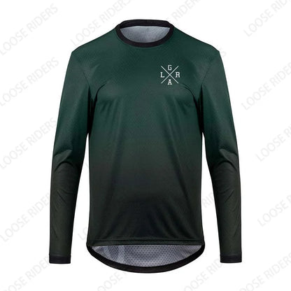 Men's Motorcycle Lrga Jersey MTB BMX Mountain Bike T-Shirt Long Sleeve Downhill Loose Rider Jersey MX Endurance Race Clothing