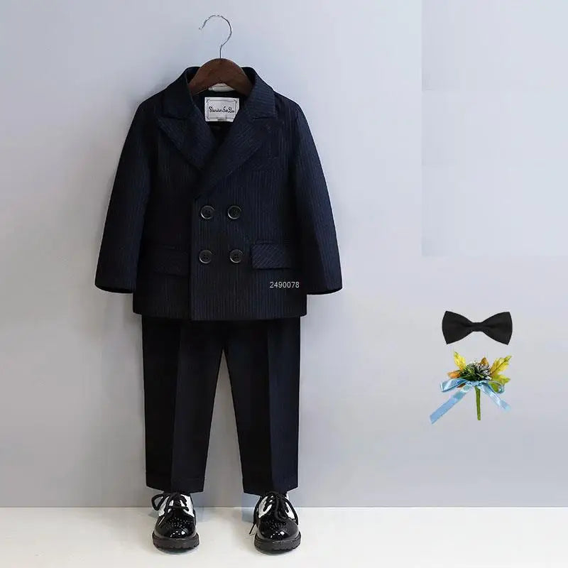 Kids 1 Year Black Birthday Dress Baby Boys Beautiful Photograph Suit Children Wedding Performance Piano Party Blazer Tuxedo Wear