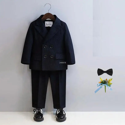 Kids 1 Year Black Birthday Dress Baby Boys Beautiful Photograph Suit Children Wedding Performance Piano Party Blazer Tuxedo Wear