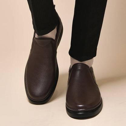 Genuine Leather for Men Business Shoes Stylish Male Comfortable Flats All-match Male Driving Shoes Classic Men Shoes for Wedding