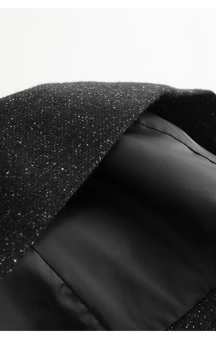 Tweed Fabric! Women's New 2025 Woolen Tweed Blazer, Long-Sleeved Slim-Fit Suit