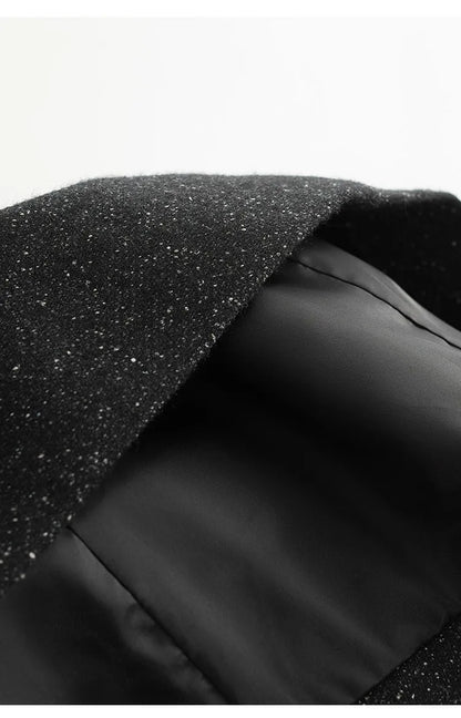 Tweed Fabric! Women's New 2025 Woolen Tweed Blazer, Long-Sleeved Slim-Fit Suit