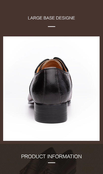 Luxury Business Men Oxford Shoe Elegant Top Quality Formal Genuine Leather Shoe Man Derby Brogues Shoes Wedding Party Shoes