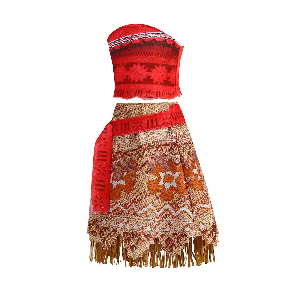 New Movie Moana 2 Girl Dress 2026 Halloween Party Ocean Adventure Costume Princess Clothes Children Vaiana Outfit Dress