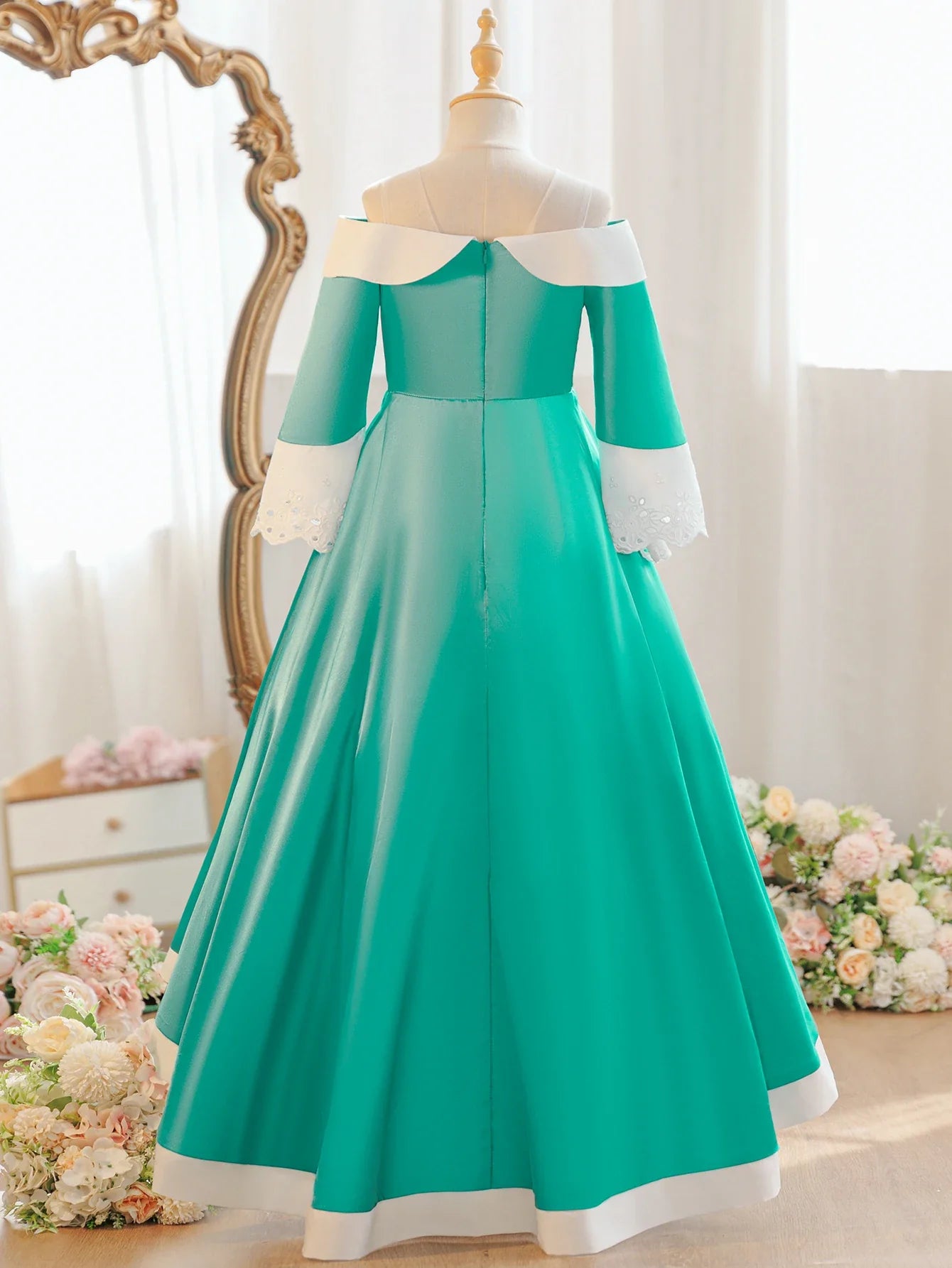 Peach Princess Dress For Girls Game Rosalina Role Play Clothes Cosplay Costume Birthday Party Halloween Carnival Clothing 4-10Y