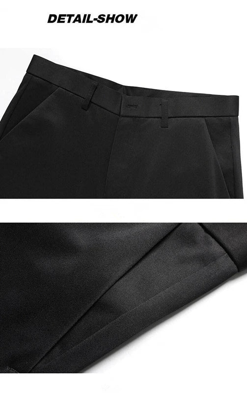 New casual suit pants pants, men's business casual suit pants, loose straight summer thin section elastic suit pants