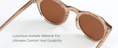 Vintage Round Polarized Sunglasses for Men Women UV400 Protection Sun Glasses